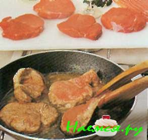 Телячьи медальоны с ананасами (4 порции) Телячьи медальоны с ананасами (4 порции)