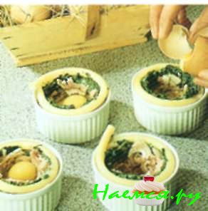 Яйца в формочках Яйца в формочках