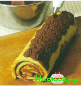 Рождественский рулет с шоколадом Рождественский рулет с шоколадом