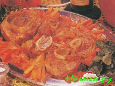 Жареная телятина. Оссобуко (6 порций) Жареная телятина. Оссобуко (6 порций)