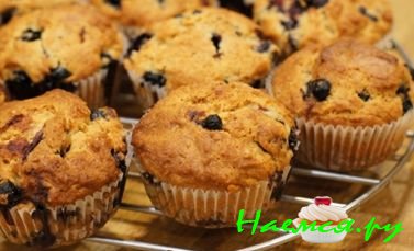 Кексы с черной смородиной без яиц Кексы с черной смородиной без яиц