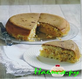 Простой пирог на кефире в мультиварке Простой пирог на кефире в мультиварке