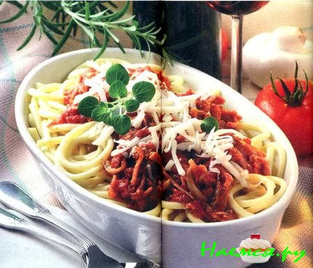 Макароны по-милански с соусом Макароны по-милански с соусом