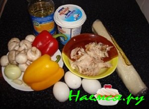 Пирог с грибочками и курочкой Пирог с грибочками и курочкой