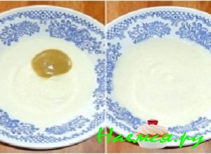 Приготовить сметанный соус для заправки. В сметану добавить немного крепкой горчицы и йодированной соли Приготовить сметанный соус для заправки. В сметану добавить немного крепкой горчицы и йодированной соли