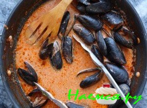 Добавьте сыр в мидии - фото Добавьте сыр в мидии - фото