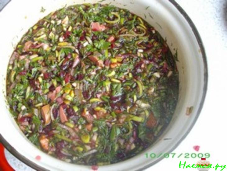 Свекольный суп на основе кваса Свекольный суп на основе кваса