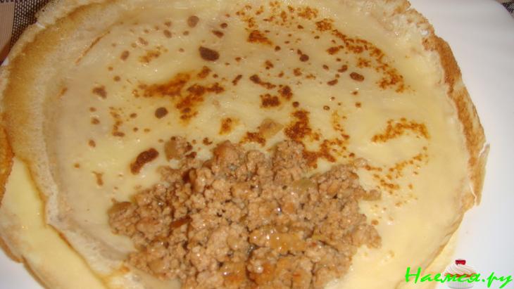 Блинчики с мясом классические
