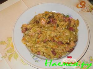 Солянка по-деревенски со сметаной