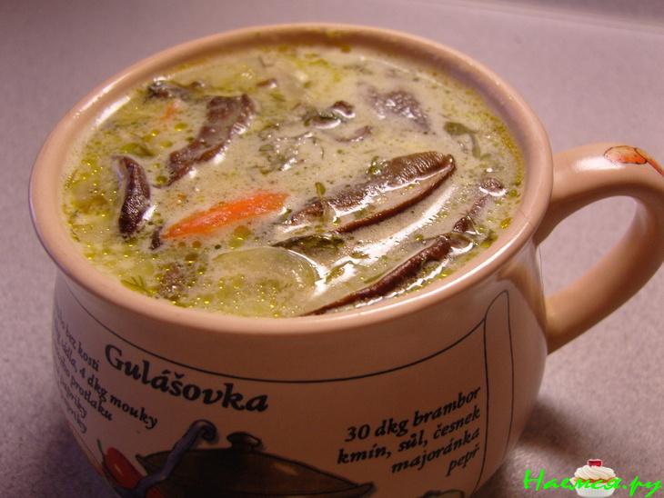 Суп грибной с сыром