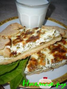 Творожный пирог со щавелем и зеленью Творожный пирог со щавелем и зеленью