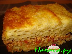 Мясная запеканка "Пастицио" классический вариант
