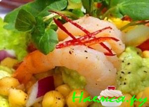 Салат с китайской капустой и креветками