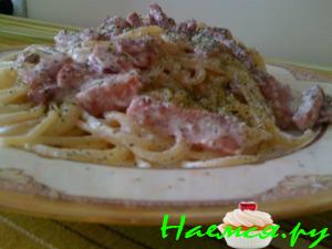 Спагетти, но не "Карбонара", на скорую руку