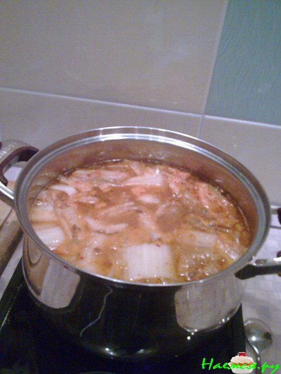 Корейский суп "Кимчхи Хедянкуг"