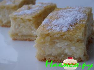 Нежный песочный пирог с творожно-яблочной начинкой