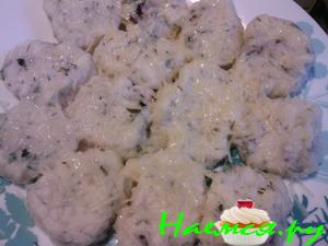 Ленивые вареники с зеленью и сыром