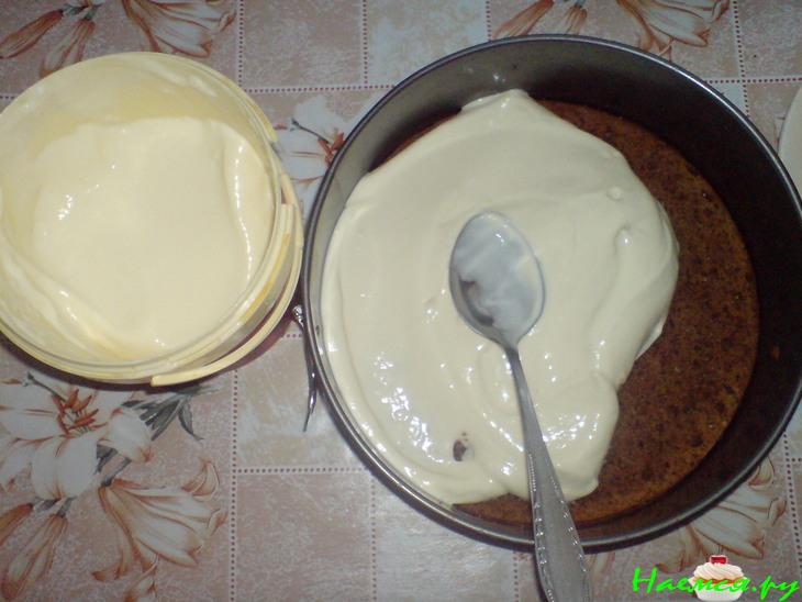 Торт 'Сливочные облака с персиками'