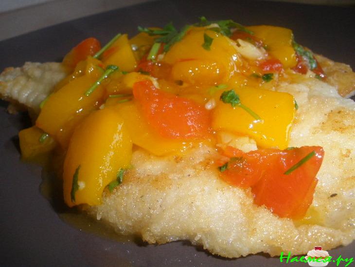 Рыба с манговым чатни