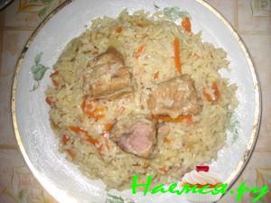 Плов с мясом и чесноком Плов с мясом и чесноком