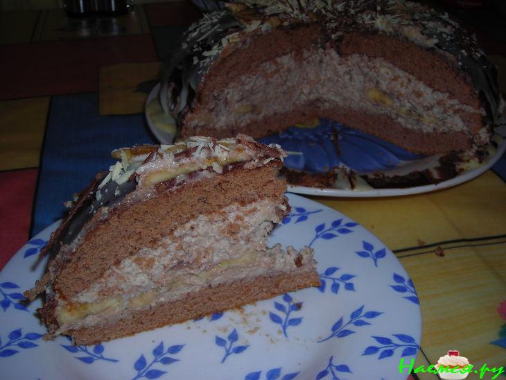 Торт 'Шоколадно-банановый купол'