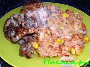 Курица с рисом по-домашнему