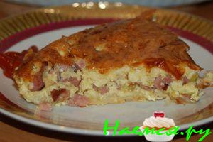 Тарта с ветчиной и луком пореем Тарта с ветчиной и луком пореем