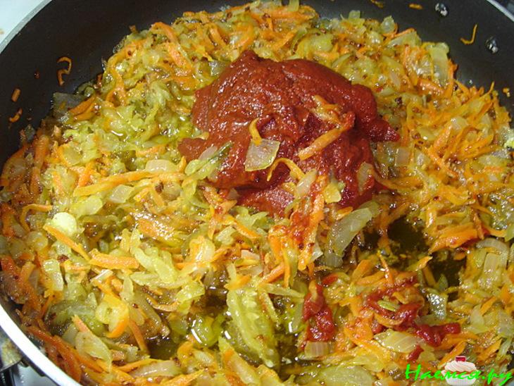 Рагу из сердца с домашней лапшой