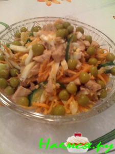 Салат из печени трески в масле