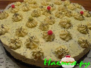 Торт песочный с маковым кремом