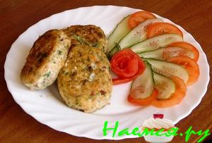 Котлеты из горбуши с зеленью