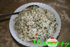 Салат из курицы с апельсинами