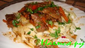 Рагу из говядины с грибами и овощами