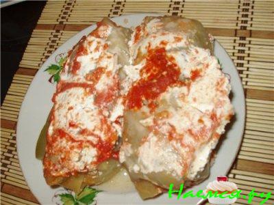Голубцы с квашеной капустой и фасолью