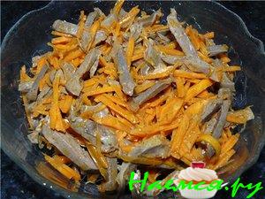 Салат "Аппетитный" с куриными желудками