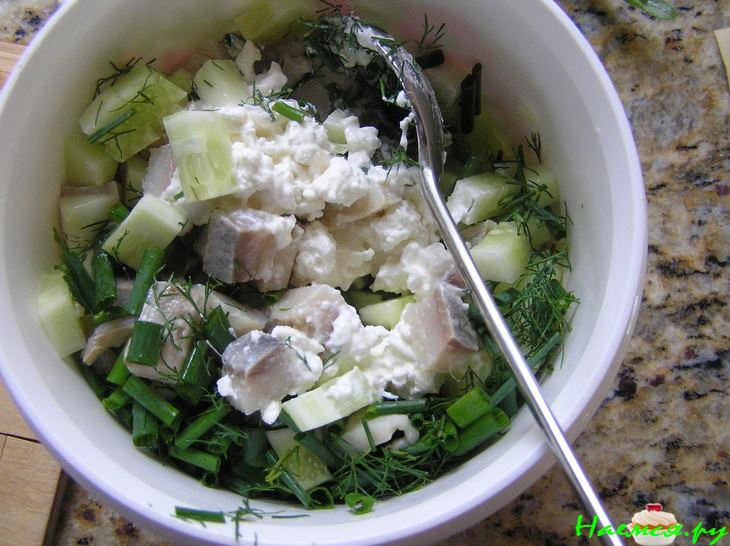 Закуска из домашнего сыра