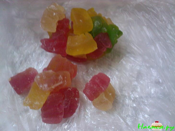 Творожные пирожные с ананасами и мармеладом