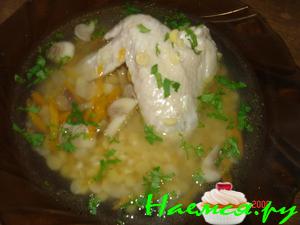 Гороховый суп с куриными крылышками Гороховый суп с куриными крылышками