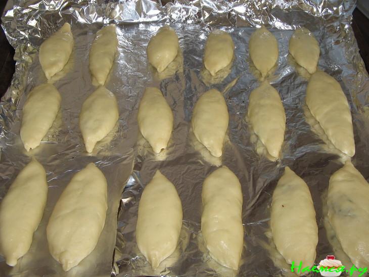 Пирожки печёные с грибами