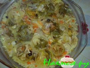 Нежная нутрия с рисом и грибами