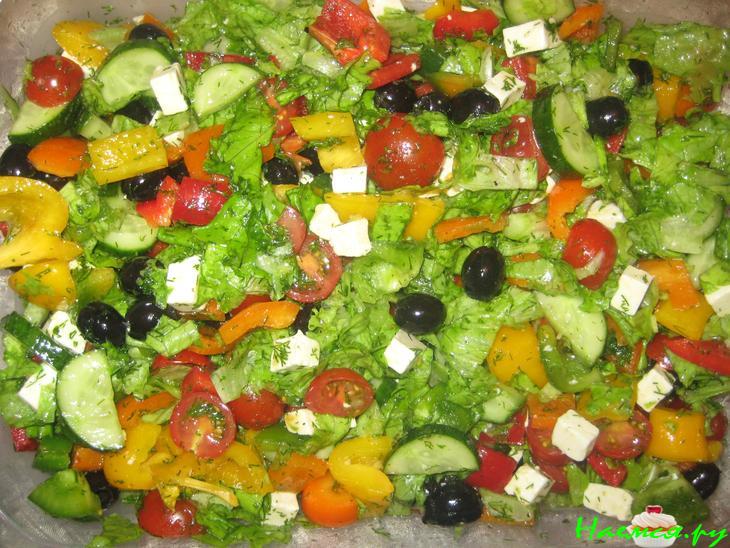 Греческий салат с сыром Фетакса Греческий салат с сыром Фетакса