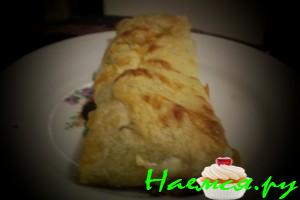 "Фаршированный" лаваш запечённый в духовке