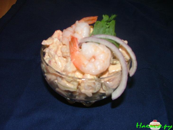 Креветочный салатик для вечеринки