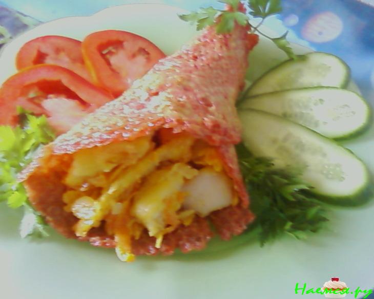 Салат "Рыбный рог"