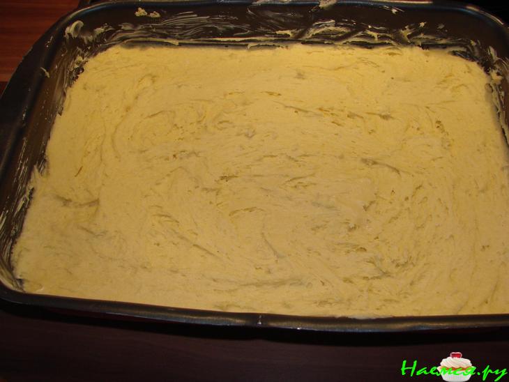 Пирог с персиками (Blechkuchen mit Pfirsichen)