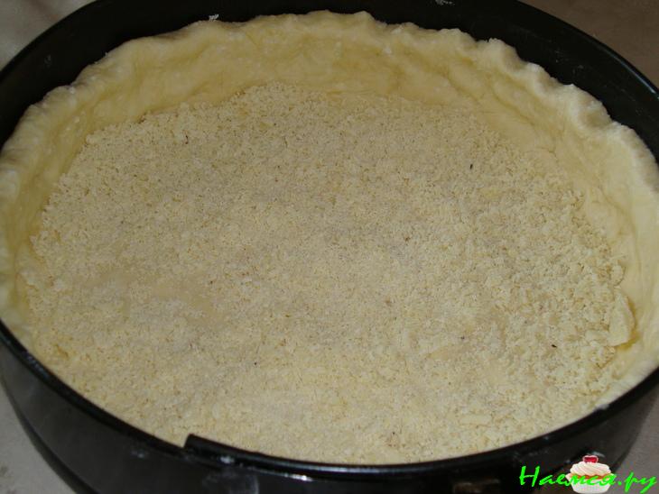 Творожный пирог с айвой и грушей