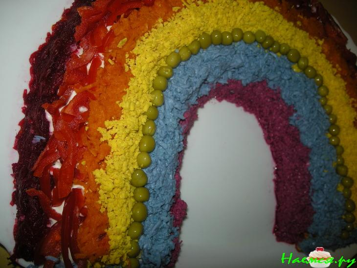 Салат слоеный &laquo;Радуга&raquo;