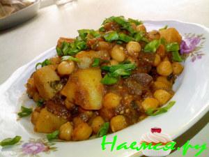 Рагу с нутом и томатным соком