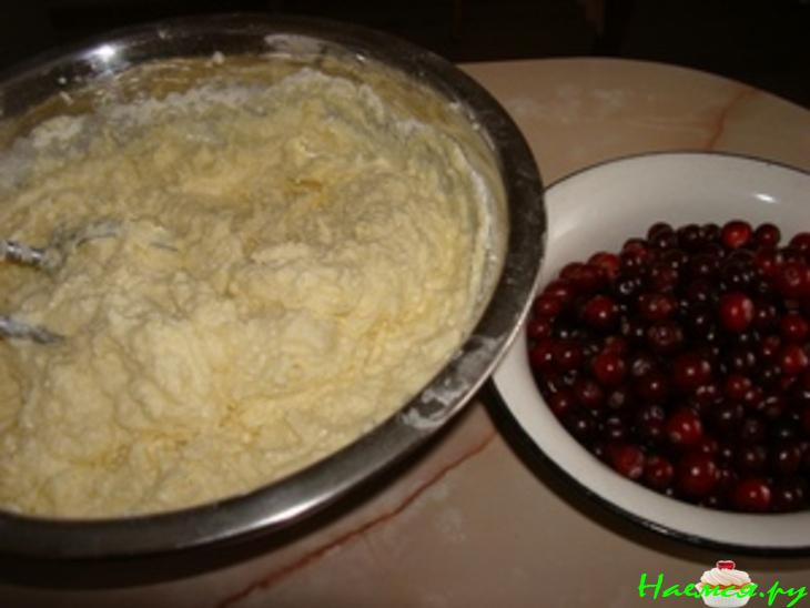 Творожно-клюквенный пирог с шоколадом по-новому