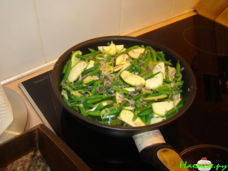 Сырно-овощной торт